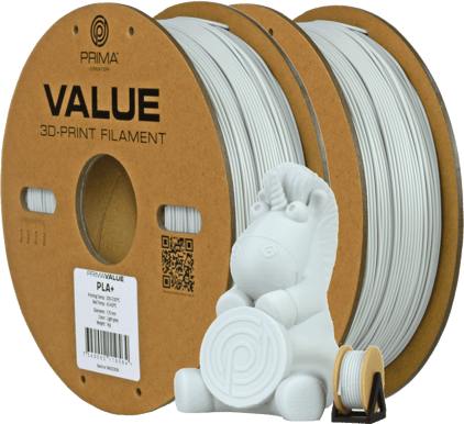 Prima Creator Prima Value PLA+ 1.75mm 2x 1kg - Ljusgrå