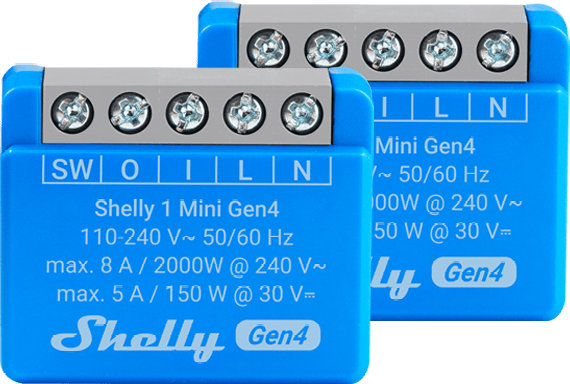 Shelly 1 Mini Gen 4 2-pack