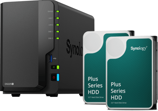 Synology DS225+ 32TB (2x16TB)