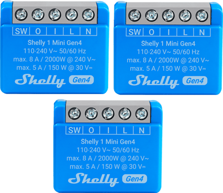 Shelly 1 Mini Gen 4 3-pack