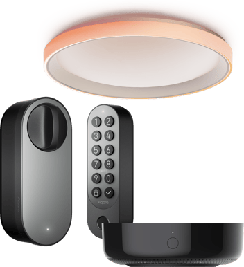 Aqara Smart Lock U200 Svart + T1M Taklampa + Hub M200