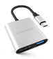 Hyperdrive USB-C Dockningsstation 3 portar Silver