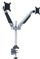 M VESA Gas Lift Arm Dual Silver