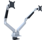 M VESA Gas Lift Arm Dual Side by Side Silver