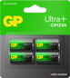 GP Ultra Plus Lithium Battery CR123A, 3V (4-pack)