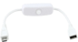 USB sladd med Brytare för Enkortsdatorer, 200mm, Vit