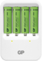 GP ReCyko Batteriladdare 4x 2000 mAh AA på köpet Vit