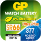 GP Klockbatteri Knappcell (377F) 1.55V 10-P