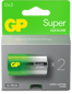 GP Super Alkaline Battery, Size D, 13A/LR20, 1.5V, 2-pack