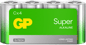 GP Super Alkaline Battery, Size C, 14A/LR14, 1.5V, 4-pack