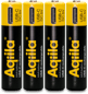 Aqiila USB-C Rechargeable Battery, AAA, 600 mAh, 4-pack