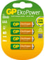 GP EkoPower AAA 650mAh Rechargeable 4-Pack