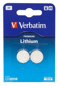 Verbatim Lithium Cell Batteri CR2016 2-pack