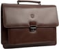 D.Bramante 16" Leather Classic Briefcase Brown