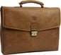 D.Bramante 14" Leather Briefcase Golden Brown