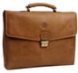 D.Bramante 16" Leather Briefcase Golden Brown