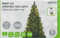 DELTACO Smart Home WiFi julgransbelysning inomhus/utomhus varmvit 10-strängar 270-LED