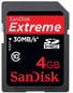 SanDisk SDHC Extreme 4GB