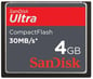 SanDisk Compact Flash Extreme Ultra 4GB