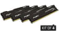 Kingston HyperX 16GB (4x4GB) DDR4 2400MHz CL15 Fury Black