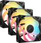 Corsair RS120-R A-RGB Reverse Svart 3-pack