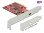 Delock kontrollerkort PCIe till 1st USB Type C (USB 3.2 Gen 2x2)