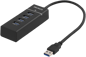 DELTACO USB 3.1 Hubb USB-A ha -> 4xUSB-A, svart