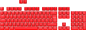 Corsair PBT DOUBLE-SHOT PRO Keycap Nordic Red