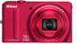 Nikon Coolpix S9100 Röd