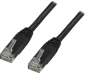 DELTACO TP-kabel Cat5e U/UTP Svart 1 m