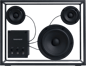 Transparent Speaker Trådlös Stereohögtalare Svart