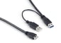 LaCie USB-Y kabel Micro B till 2 x USB A