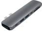 Satechi USB-C Dockningsstation (Macbook Pro) 85 W 7 portar Rymdgrå