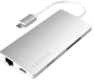 Satechi USB-C Dockningsstation 8 portar 60 W Silver