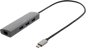 DELTACO USB-C Dockningsstation 5 portar Grå