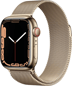 Apple Watch Series 7 (41mm) Stål Guld Milanese LTE