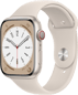 Apple Watch Series 8 (45mm) Aluminium Stjärnglans Sport LTE
