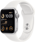 Apple Watch SE 2022 (40mm) Aluminium Silver/vit Sport