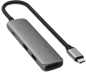 Satechi 4-i-1 USB-C Slim Multiport Adapter 4k - Rymdgrå