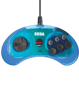 Retro-Bit SEGA MD 6-Button USB Pad Clear Blue för Mega Drive Mini