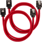 Corsair SATA-kabel Rak Röd 60cm 2-pack