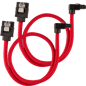 Corsair SATA-kabel Vinklad Röd 30cm 2-pack