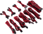 Corsair Sleevade Kablar Type 4 Gen 4 PRO -Svart/Röd
