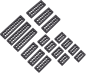Corsair Cable Comb Kit Type 4 Gen 4 -Svart