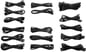 Corsair AX1200 sleeved cables, Svart