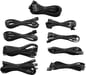 Corsair AX850/750/650 sleeved cables, Svart