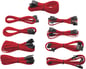 Corsair AX850/750/650 sleeved cables, Röd