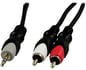 Audiokabel 3,5mm ha - 2xRCA ha 1 m