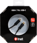 Inet USB 3.1 kabel C-C ha Svart 1m