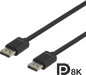 DELTACO DisplayPort 1.4, 2m, svart